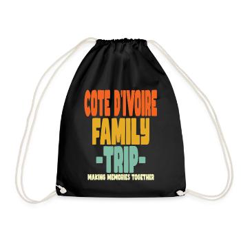 Côte D'ivoire Family Trip Holidays - Drawstring Bag - black - Front