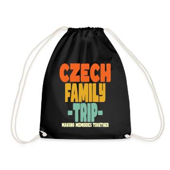 Vacances en famille tchèque - Sac de sport léger - noir - Devant
