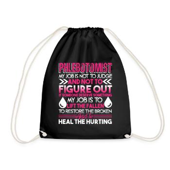 Phlebotomist Phlebotomist My Job - Drawstring Bag - black - Front