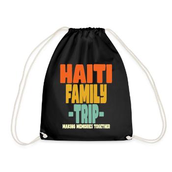Vacances en famille en Haïti - Sac de sport léger - noir - Devant