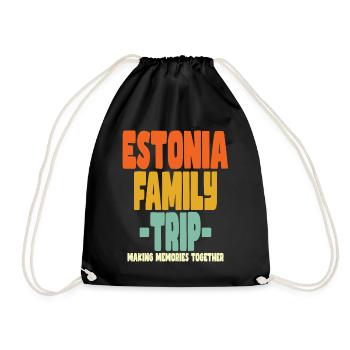 Estonia Family Trip Urlaub - Turnbeutel - Schwarz - Vorne