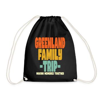 Greenland Family Trip Holidays - Drawstring Bag - black - Front