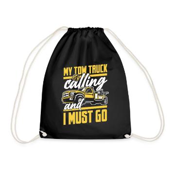 My Tow Truck Is Calling Tow Truck Driver - Drawstring Bag - black - Front