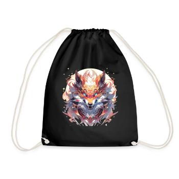 Renard Renard Renard Bébé Habitant de la forêt - Sac de sport léger - noir - Devant