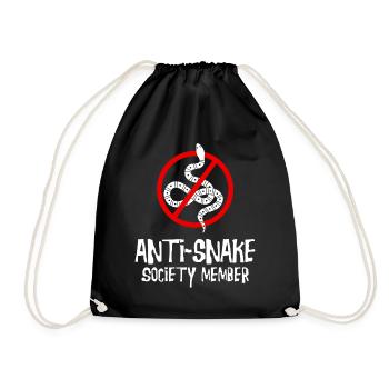 Ophidiophobia: Fear of snakes, snake, boa - Drawstring Bag - black - Front