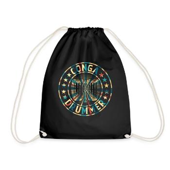 Conga Player Conga Drummer - Drawstring Bag - black - Front