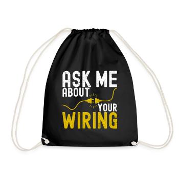 Electrician Electronics Technician - Drawstring Bag - black - Front