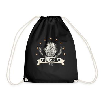 Farmer Farmer Grain Farmer Farm Country Egg Seed - Drawstring Bag - black - Front