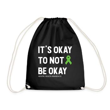 Depression Mental Health Awareness - Drawstring Bag - black - Front