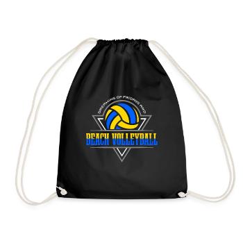 Beach Volleyball Dreaming Of Fridays And Beachball - Drawstring Bag - black - Front