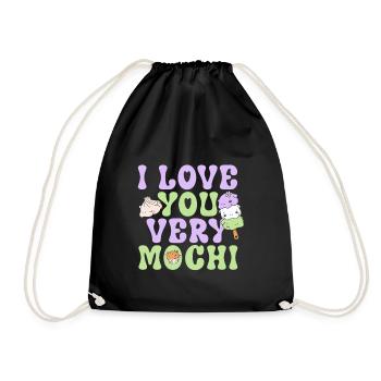 I love you very mochi - Kawaii mochi eis - Turnbeutel - Schwarz - Vorne