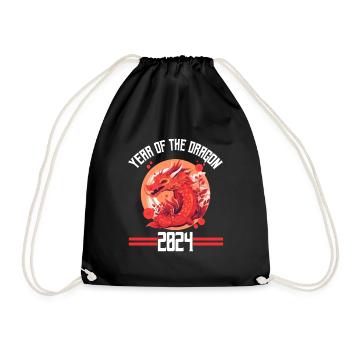 Year Of The Dragon 2024 Chinese New Year - Drawstring Bag - black - Front