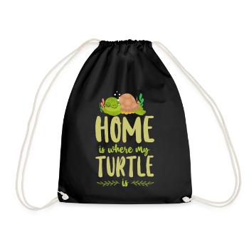 La maison des tortues de mer est l’endroit où - Sac de sport léger - noir - Devant