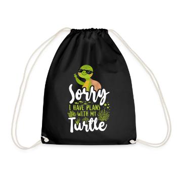 Sea Turtle Tortoise Sunglasses - Turnbeutel - Schwarz - Vorne