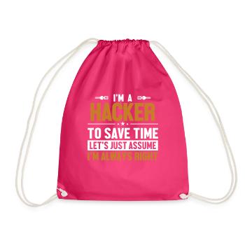 Hacker Supposons que j’ai raison renifleur de phishing - Sac de sport léger - fuchsia - Devant