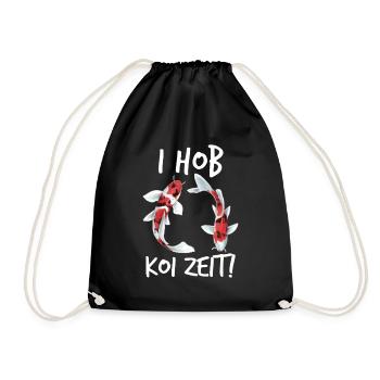 I Hob Koi Zeit - Turnbeutel - Schwarz - Vorne