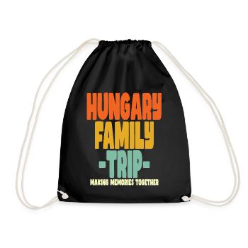 Hongrie Vacances en famille - Sac de sport léger - noir - Devant