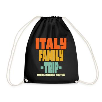 Italie Vacances en famille - Sac de sport léger - noir - Devant