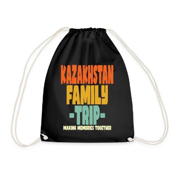 Kazakhstan Family Trip Holidays - Drawstring Bag - black - Front