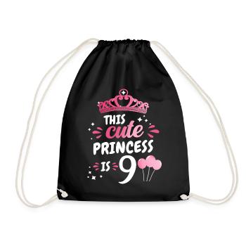 Cadeau 9 ans anniversaire garçon ou fille - Sac de sport léger - noir - Devant