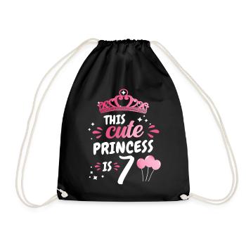Cadeau 7 ans anniversaire garçon ou fille - Sac de sport léger - noir - Devant