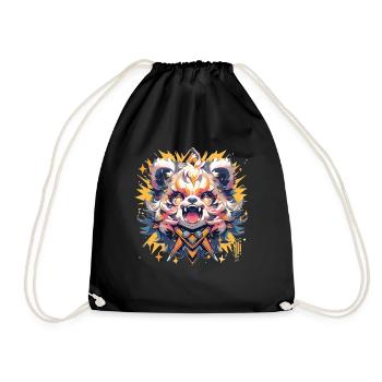 Panda Panda Bear Pandbaby Pandas - Drawstring Bag - black - Front