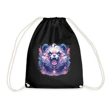 Panda Panda Head Panda Bear Panda Panda Baby - Drawstring Bag - black - Front