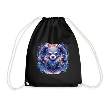 Panda Panda Head Panda Bear Panda Panda Baby - Drawstring Bag - black - Front