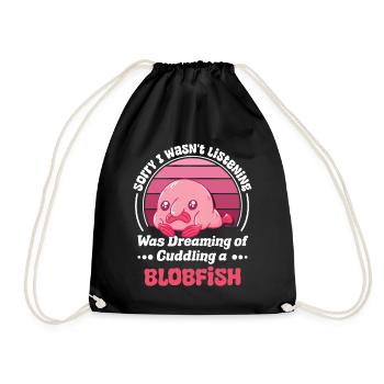 Meeresbiologe Tiefseefisch Blobfisch Ozean - Turnbeutel - Schwarz - Vorne