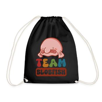 Marine Biologist Deep Sea Fish Blob Fish Ocean - Drawstring Bag - black - Front