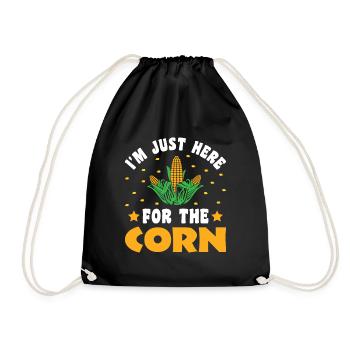 I'm Just Here For The Corn - Corn Farmer Farmer - Drawstring Bag - black - Front