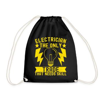Electrician Electronics Technician - Drawstring Bag - black - Front