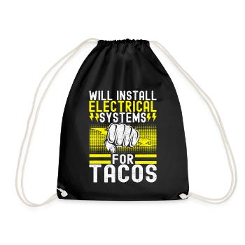 Electrician Electronics Technician - Drawstring Bag - black - Front