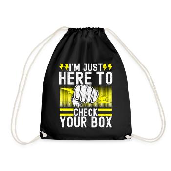Electrician Electronics Technician - Drawstring Bag - black - Front