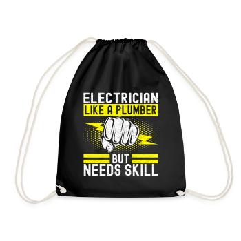 Electrician Electronics Technician - Drawstring Bag - black - Front