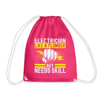 Electrician Electronics Technician - Drawstring Bag - fuchsia - Front