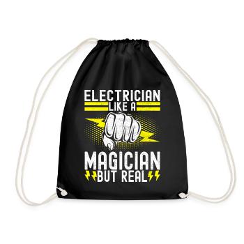 Electrician Electronics Technician - Drawstring Bag - black - Front