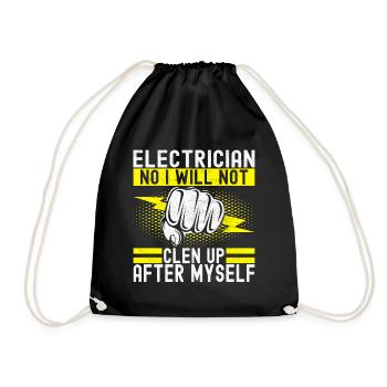 Electrician Electronics Technician - Drawstring Bag - black - Front