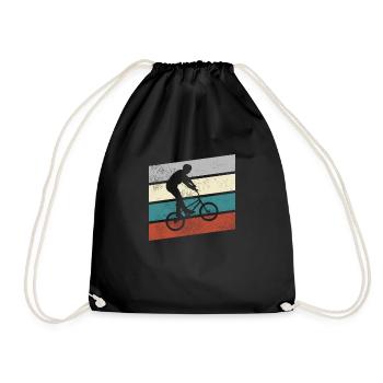 BMX Retro - Turnbeutel - Schwarz - Vorne