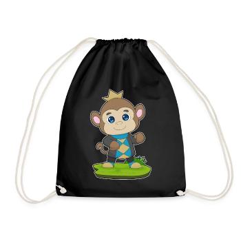 Couronne de singe - Sac de sport léger - noir - Devant