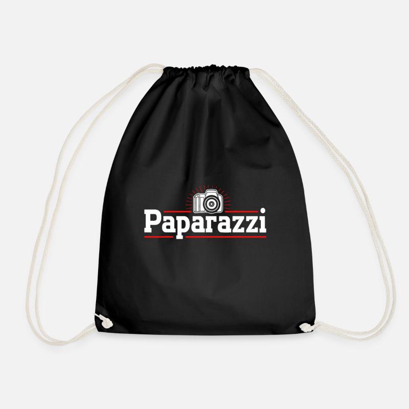 Photographie Caméra Objectif Retro Paparazzi - Sac de sport léger - noir