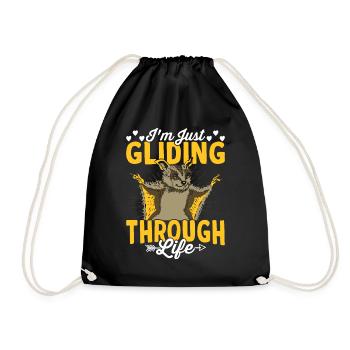 Sugar Glider glides through the life of Sugar Glider - Drawstring Bag - black - Front
