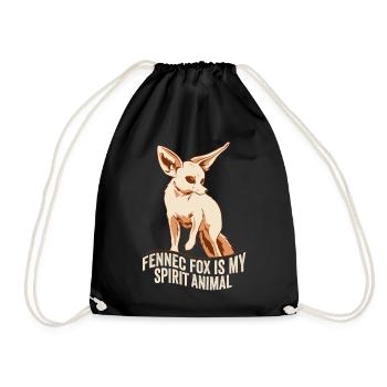 Fennec fox animal fennec renards propriétaire - Sac de sport léger - noir - Devant