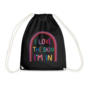Black Lives Matter Shirt, I Love The Skin I'm In - Drawstring Bag - black - Front