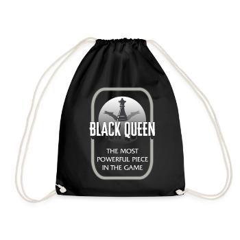Black Lives Matter Shirt, Black Queen The Most - Drawstring Bag - black - Front