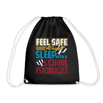 School Psychologist Sleep With School Psychologist - Drawstring Bag - black - Front