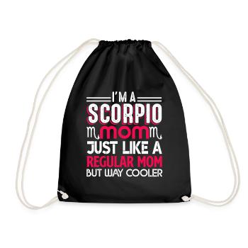 Scorpio Scorpio Mom Is Cooler - Drawstring Bag - black - Front