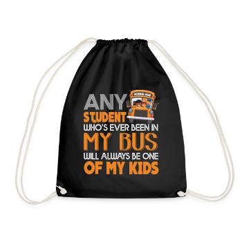 School Bus Driver School Bus Driver Funny - Drawstring Bag - black - Front