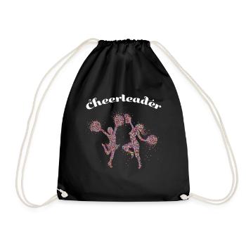 Cheerleader Cheerleaderin Cheerleading Sport - Drawstring Bag - black - Front