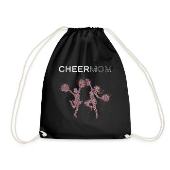 Cheermom Cheerleader Cheerleaderin Cheerleading - Drawstring Bag - black - Front